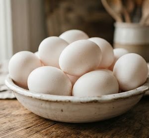Huevos blancos grandes