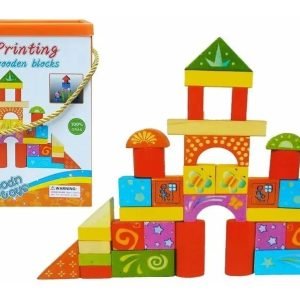 Juego Bloques De Madera Y Encaje 40 Pcs Montessori - Juguete Didáctico de Madera en Chile