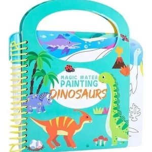 Libro Para Pintar Al Agua Niños Montessori Dinosaurios - Juguete Didáctico de Madera en Chile