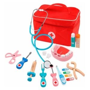 Set de Dentista Infantil en Madera con Maletín - Montessori - Juguete Didáctico de Madera en Chile