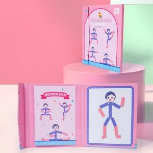 Stick Man Juego De Expresiones Del Cuerpo Humano Montessori Rostro Niña - Juguete Didáctico de Madera en Chile