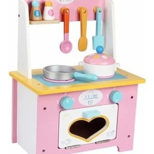 Cocina Infantil de Madera Rosada Corazón - Didáctica Montessori - Juguete Didáctico de Madera en Chile