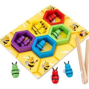 Juguete Colmena Abejas De Madera Motricidad Montessori - Juguete Didáctico de Madera en Chile