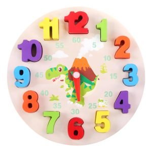 Reloj De Encaje Juguete De Madera Didactico Montessori Multicolor - Juguete Didáctico de Madera en Chile