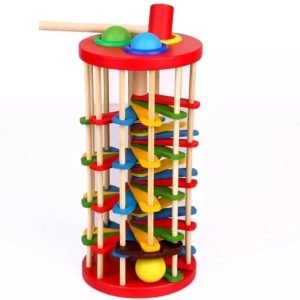 Escalera Pelotas Martillo Juguete De Madera Montessori - Juguete Didáctico de Madera en Chile