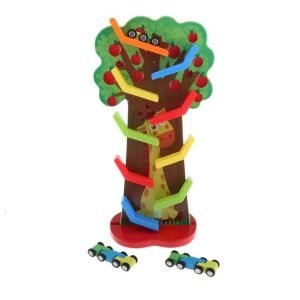 Pista Árbol de Autos en Madera Didáctica - Juguete Montessori - Juguete Didáctico de Madera en Chile