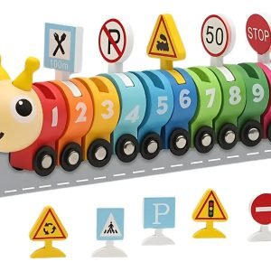 Tren Cuncuna Señales Del Transito De Madera Montessori - Juguete Didáctico de Madera en Chile