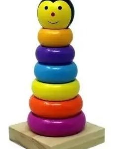 Juego De Aros Apilables De Madera Montessori - Juguete Didáctico de Madera en Chile