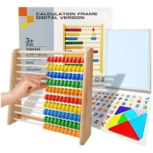 Abaco Vertical De Madera Con Pizarra Magnetica Montessori - Juguete Didáctico de Madera en Chile