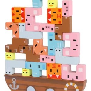 Barco De Equilibrio Animales Montessori Madera Multicolor - Juguete Didáctico de Madera en Chile