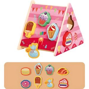 Casita Tipi De Encaje Figuras De Madera Montessori Postres - Juguete Didáctico de Madera en Chile