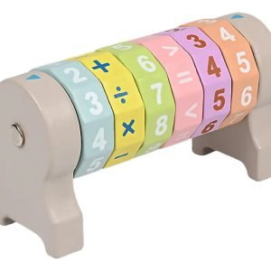 Juego De Calculo Matematico Cilindro Tipo Rubik Montessori Multicolor - Juguete Didáctico de Madera en Chile