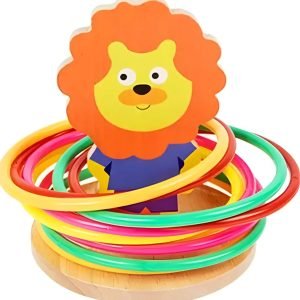 Juguete Tiro Argollas Anillos De Encaje Montessori León - Juguete Didáctico de Madera en Chile