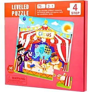 Juego De Rompecabeza Magnetico Libro Plegable Montessori Circo - Juguete Didáctico de Madera en Chile