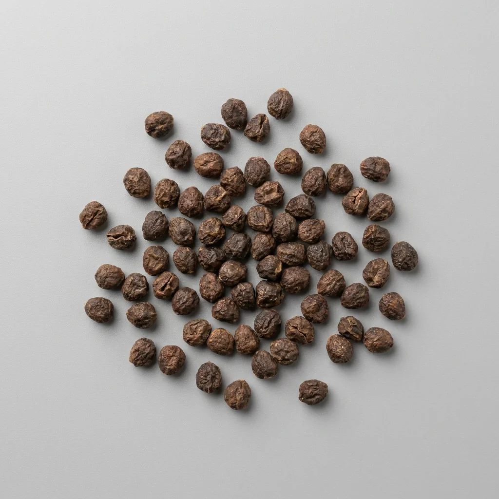 Semillas seleccionadas de Cartucho Enano con calibre uniforme y textura óptima para siembra, presentadas sobre superficie neutra para control de calidad.